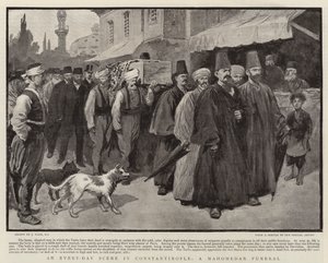 Une scène quotidienne à Constantinople, un enterrement mahométan - Joseph Nash